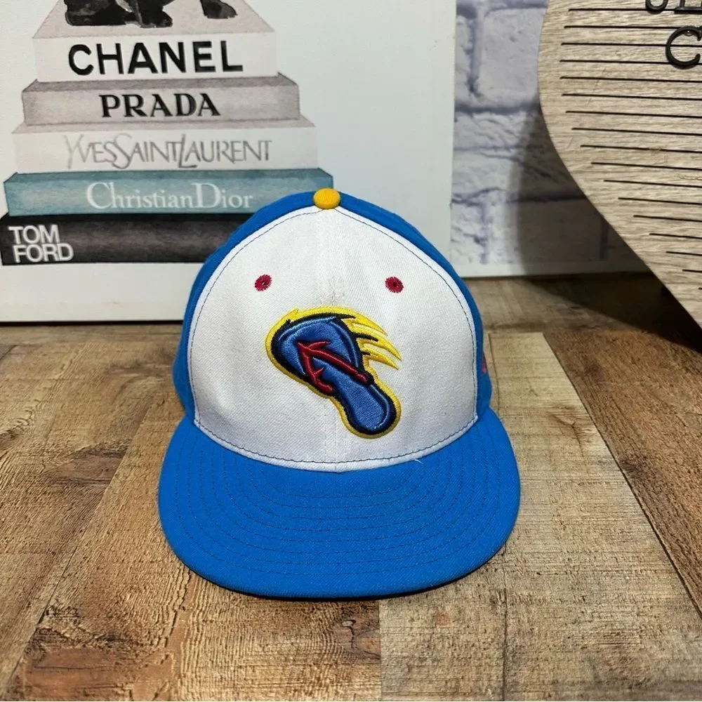 San Antonio Missions Flying Chanclas Hat Cap Fitted 7 1/4 Blue New Era 59Fifty